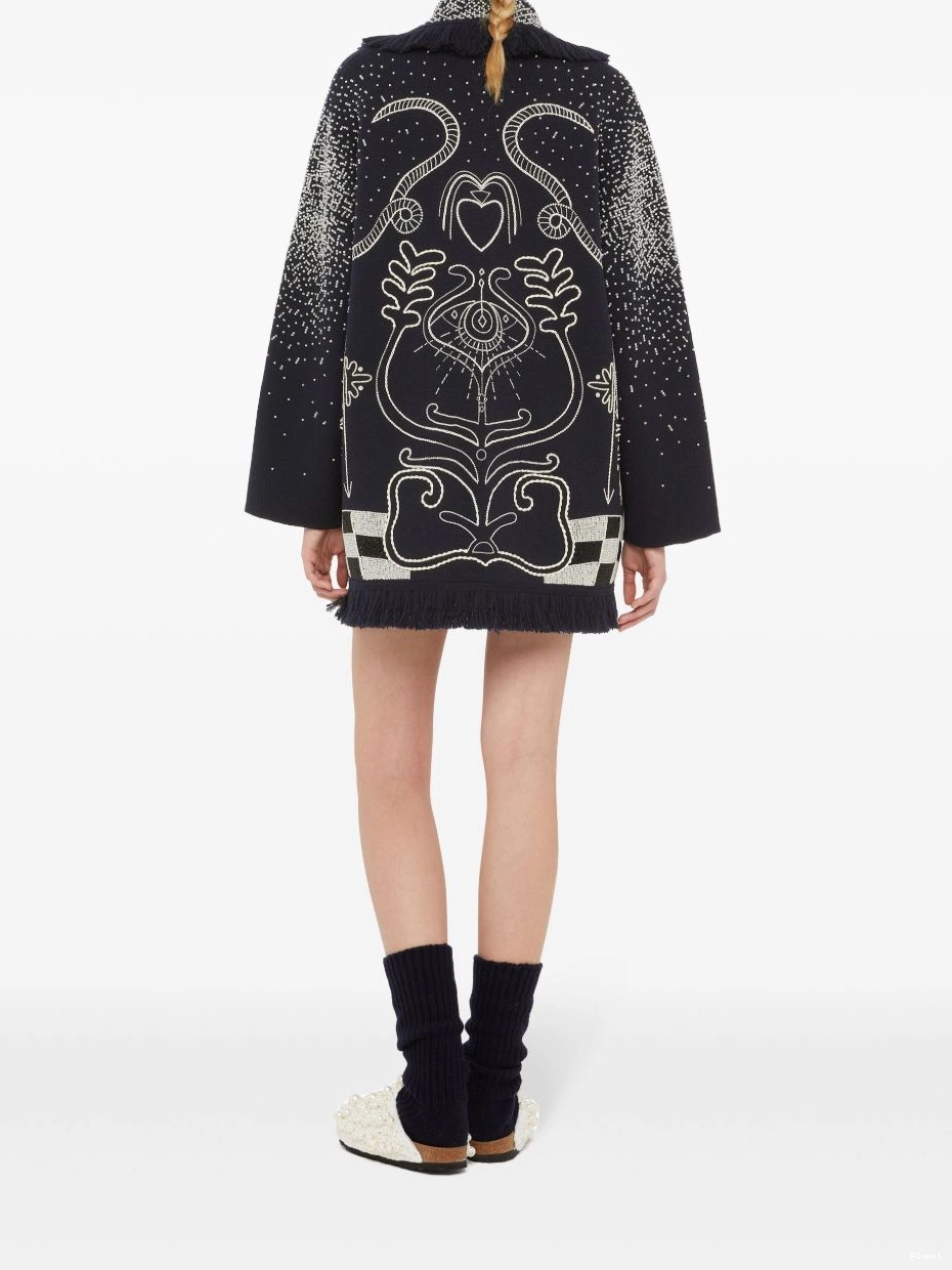 Affordable Alanui virgin-wool cardigan Women bead-embellished 0720